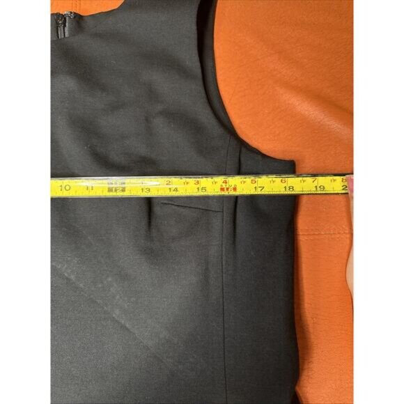 Talbots Dress Sheath Womens Size 8 Black Sleeveless New Faux Leather Trim NWT - Picture 8 of 10